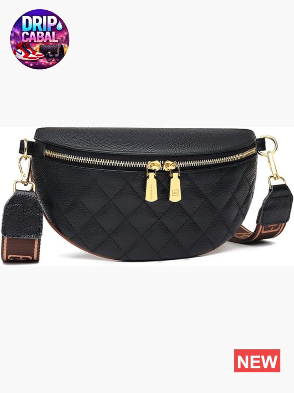 Genuine Leather Crossbody Sling Bag Anti Theft Travel Fanny Pack Bum Bag